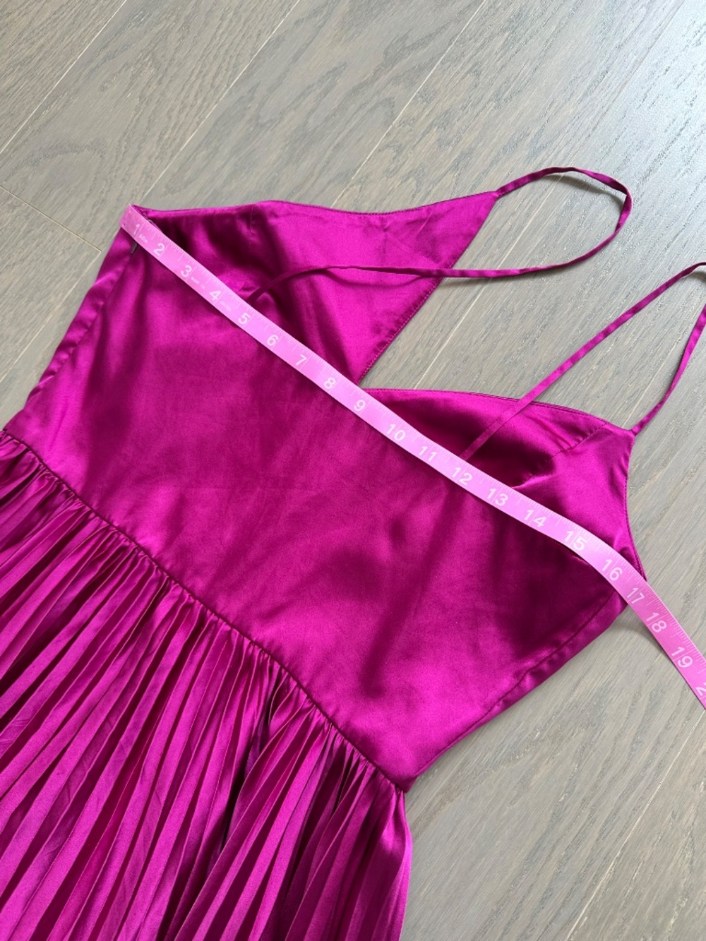 AMUR Khari One Shoulder Gown Satin Purple Pink Pleated Cut Out Dress - Size 6 - Picture 7 of 9